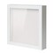 Muzilife 8x8 Shadow Box Picture Frame with Linen Board - Deep Wood & Glass Display Case Ready to Hang Memory Box Baby Sports Memorabilia, Pins, Awards, Medals, Wedding, Tickets and Photos (White)